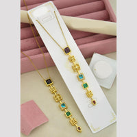 Klitz Premium Jewellery Crystal Stone Necklace (Pack of 12)