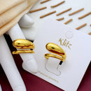 Klitz Beautiful Abstract Stainless Steel Ring 