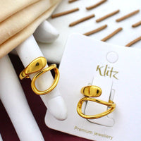 Klitz Beautiful Abstract Stainless Steel Ring 