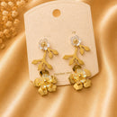 Klitz Elegant  Flower Design Dangler Earrings for Women (Pack of 12)