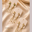 Klitz Elegant  Crystal Stone  Dangler Earrings for Women (Pack of 12)