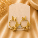 Klitz Elegant  Butterfly  Design  Dangler Earrings for Women (Pack of 12)