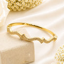 Klitz Pack Of 12 Gold Plated Austrian Stone Openable Kada