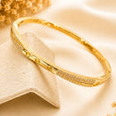 Klitz Pack Of 12 Gold Plated Austrian Stone Openable Kada