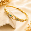 Klitz Pack Of 12 Gold Plated Austrian Stone Openable Kada
