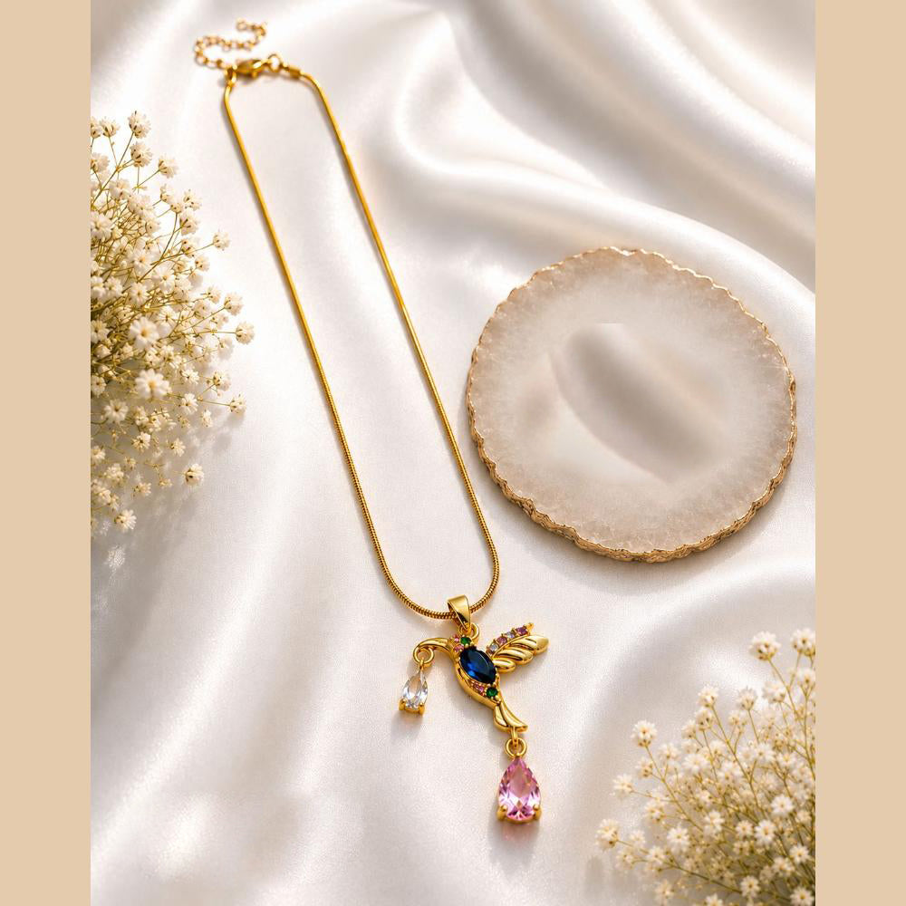 Klitz Fancy Stainless Steel Crystal Stone Necklace Set (Pack of 12)