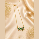 Klitz Fancy Stainless Steel Crystal Stone Flower Shape Necklace Set (Pack of 12)