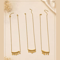 Klitz Fancy Stainless Steel  Designer Necklace Set (Pack of 12) Assorted Design