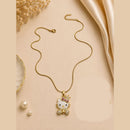 Klitz Fancy Stainless Steel Austrian Stone Cute Kitty  Necklace Set (Pack of 12)