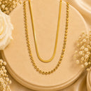 Klitz Premium Stainless Steel Herringbone Heart Shape Chain Necklace 