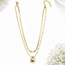 Klitz Premium Stainless Steel Herringbone Heart Shape Chain Necklace 