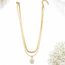 Klitz Premium Stainless Steel Herringbone And Beaded Chain Necklace 
