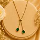 Klitz Premium Stainless Steel Herringbone Crystal Chain Necklace 