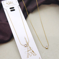 Klitz Premium Stainless Steel Crystal Stone Chain Necklace 