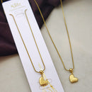 Klitz Premium Stainless Steel Heart Shape Chain Necklace 