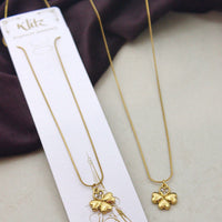 Klitz Stunning Gold Plated Austrian Stone Heart Chain Pendant