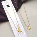 Klitz Stunning Gold Plated Austrian Stone Heart Chain Pendant