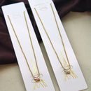 Klitz Premium Stainless Steel Butterfly Shape Crystal Chain Necklace 