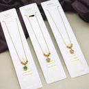 Klitz Premium Stainless Steel Crystal Stone Chain Necklace 