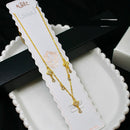 Klitz Premium Stainless Steel Crystal Stone Chain Necklace (Set of 12)