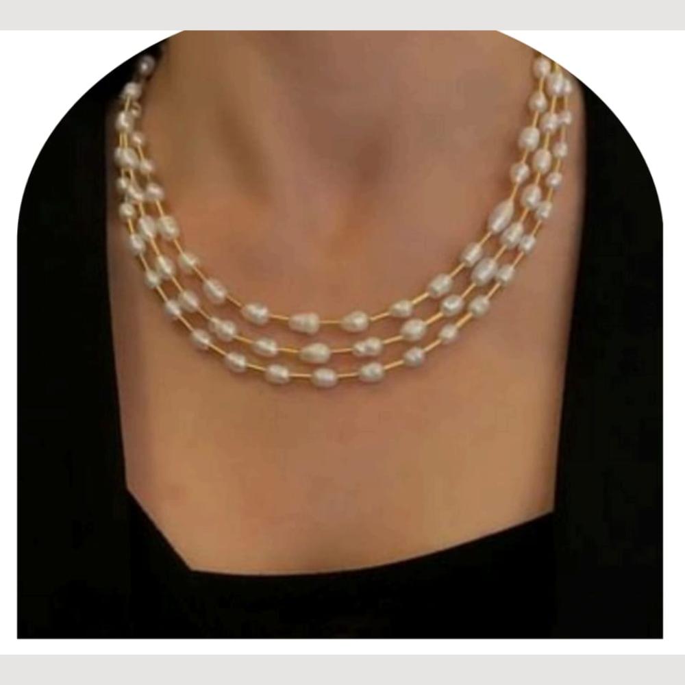 Dhirish International Classic Pearl Jewellery Necklace