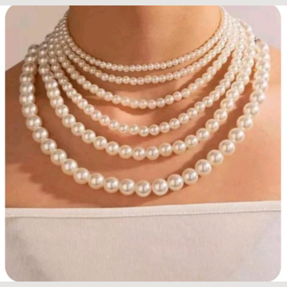 Dhirish International Classic Pearl Jewellery Necklace