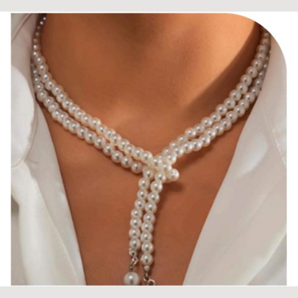 Dhirish International Classic Pearl Jewellery Necklace