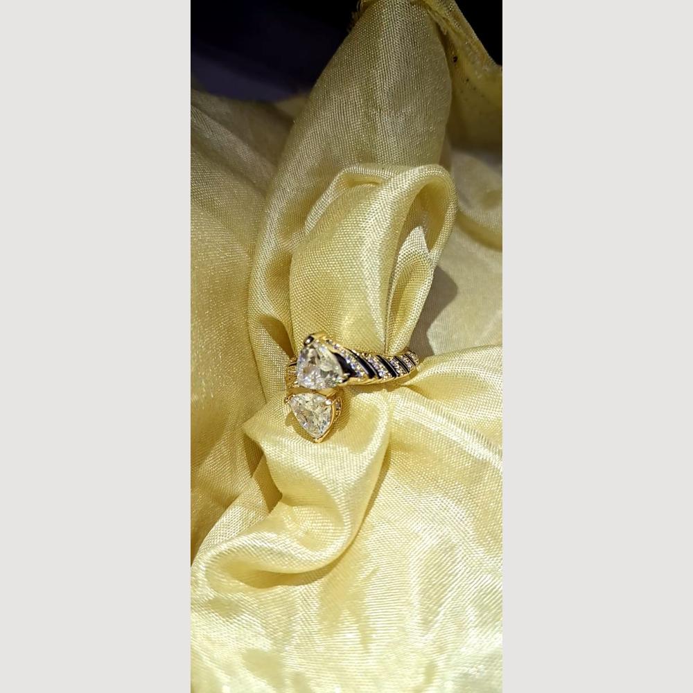 Dhirish International Designer Collection Stylish American Diamond Finger Ring