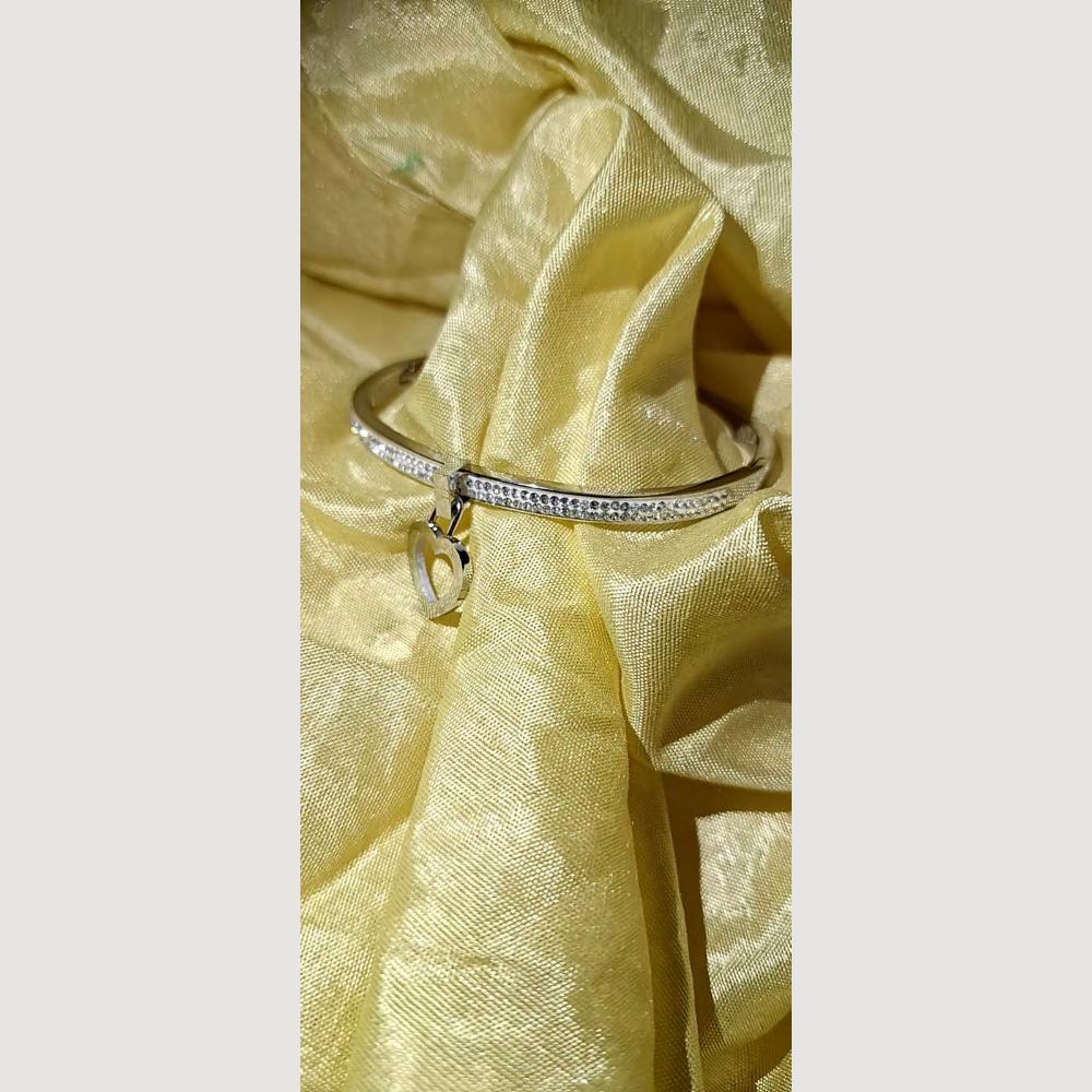 Dhirish International Elegant Silver Austrian Stone Bracelet