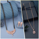 Dhirish International Elegant Ensemble American Diamond Combo Set