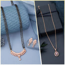 Dhirish International Elegant Ensemble American Diamond Combo Set