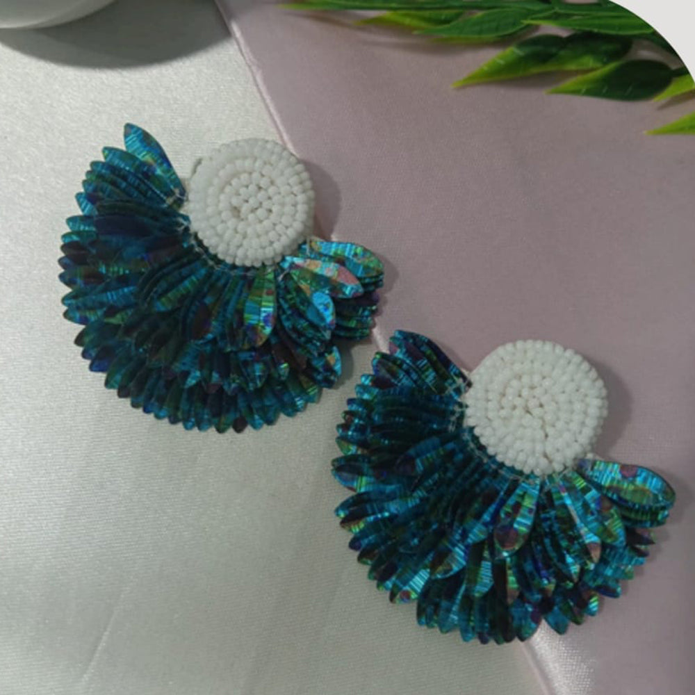 Dhirish International Floral Petal Charm Beads Earrings