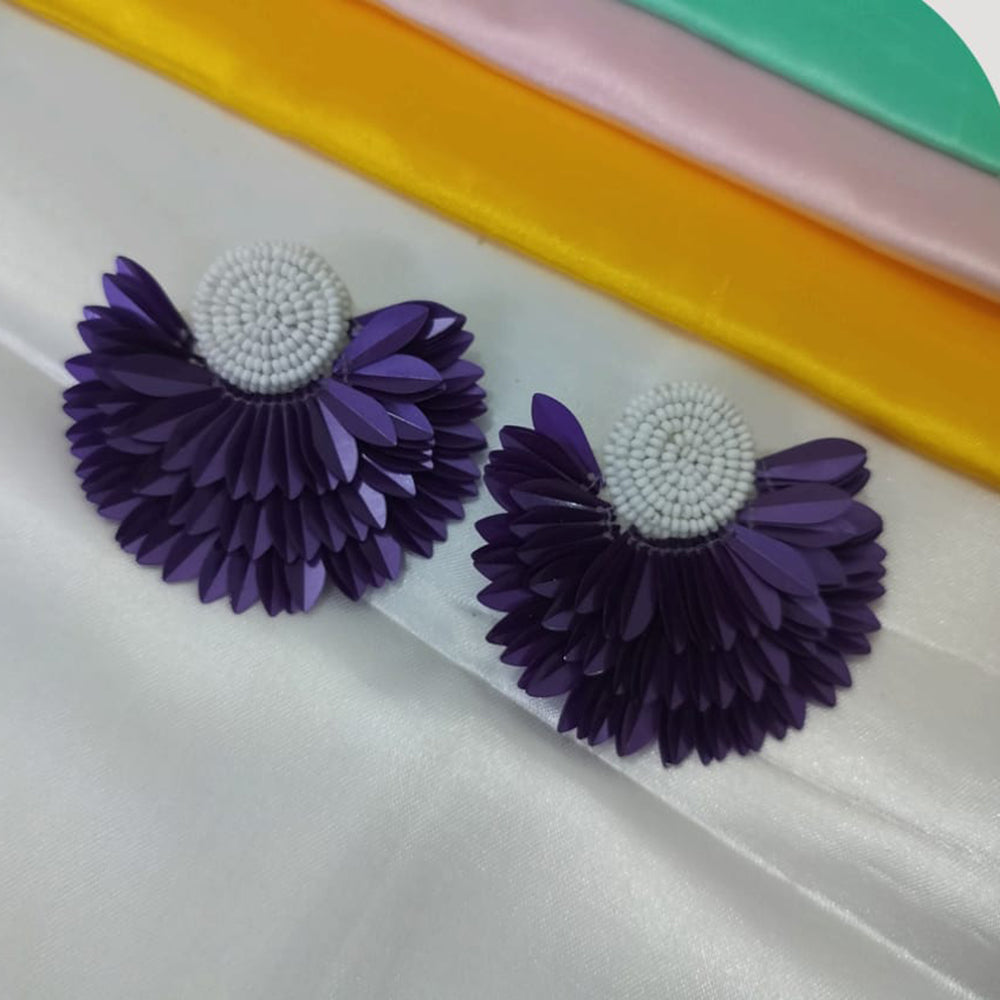 Dhirish International Floral Petal Charm Beads Earrings