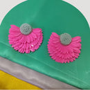 Dhirish International Floral Petal Charm Beads Earrings