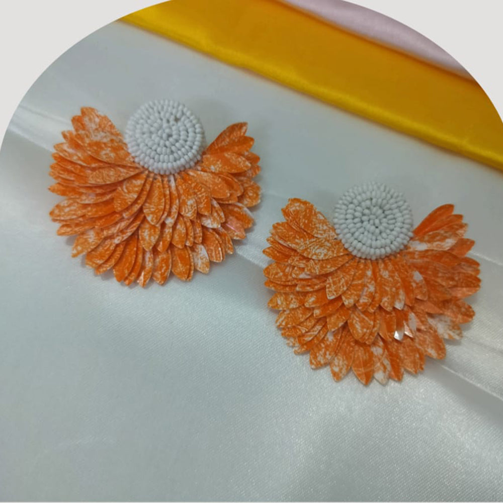 Dhirish International Floral Petal Charm Beads Earrings
