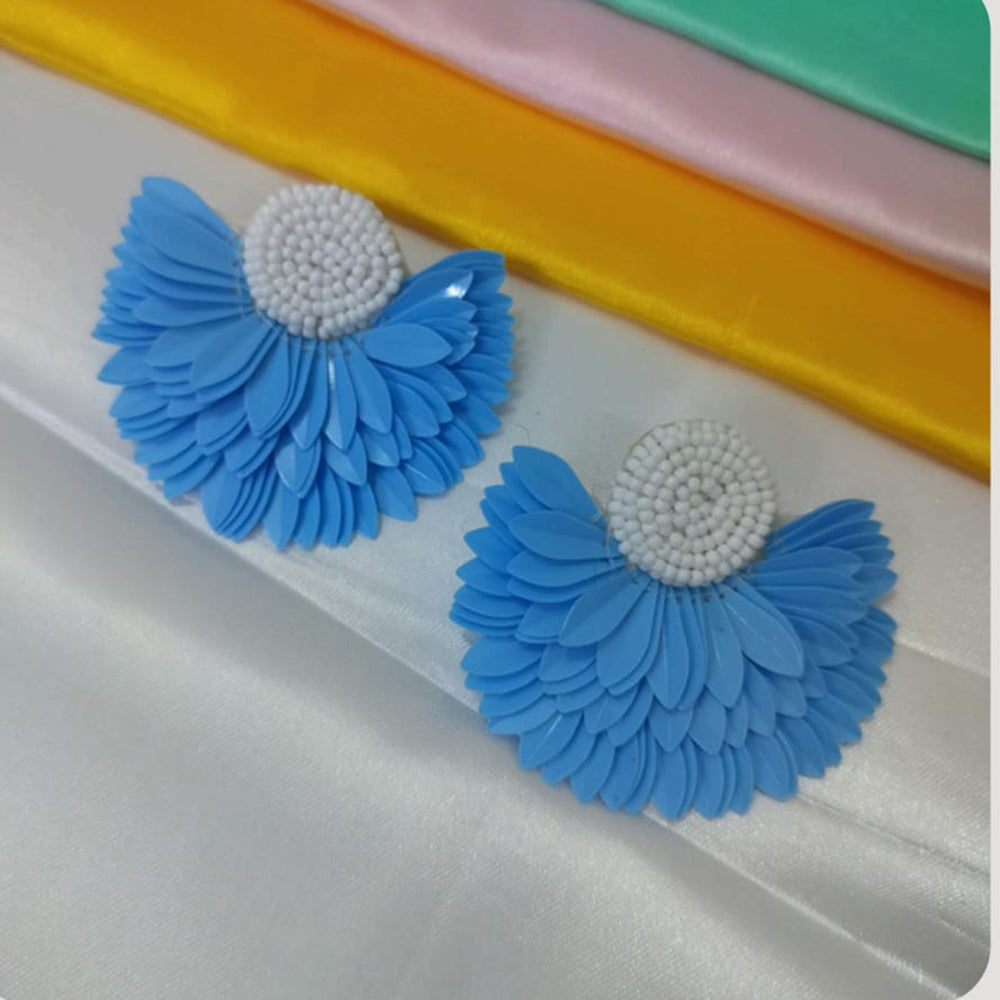 Dhirish International Floral Petal Charm Beads Earrings