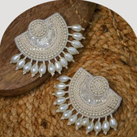 Dhirish International Ethnic Pearl And Beads Dangler Earrings