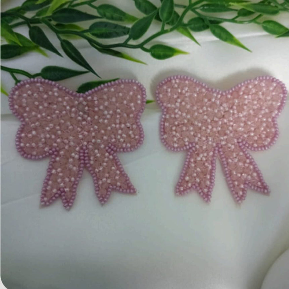 Dhirish International Bow Shaped Design Beads Earrings