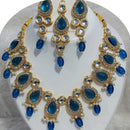 Dhirish International Royalty Glam Pota Kundan And Pearl Necklace Set