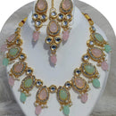 Dhirish International Royalty Glam Pota Kundan And Pearl Necklace Set
