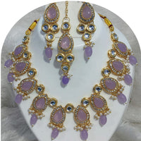 Dhirish International Royalty Glam Pota Kundan And Pearl Necklace Set