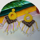 Dhrish International Vibrant Handmade Multi Color Dangler Earrings