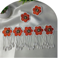 Dhirish International Classic Pearl Floral Choker Necklace Set