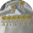 Dhirish International Classic Pearl Round Shape Choker Necklace Set