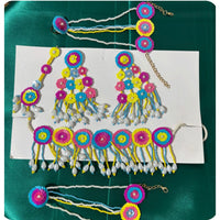 Dhirish International Classic Pearl Round Shape Choker Necklace Set