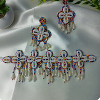 Dhirish International Pearl And Shell Choker Necklace Set