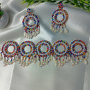 Dhirish International Classic Pearl Round Shape Choker Necklace Set