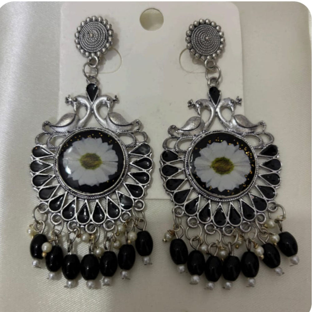 Dhrish International Ethnic Pota Stone Beaded Dangler Earrings