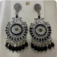 Dhrish International Ethnic Pota Stone Beaded Dangler Earrings