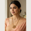 Dhirish International Pota Stone Elephant Motif Necklace Set